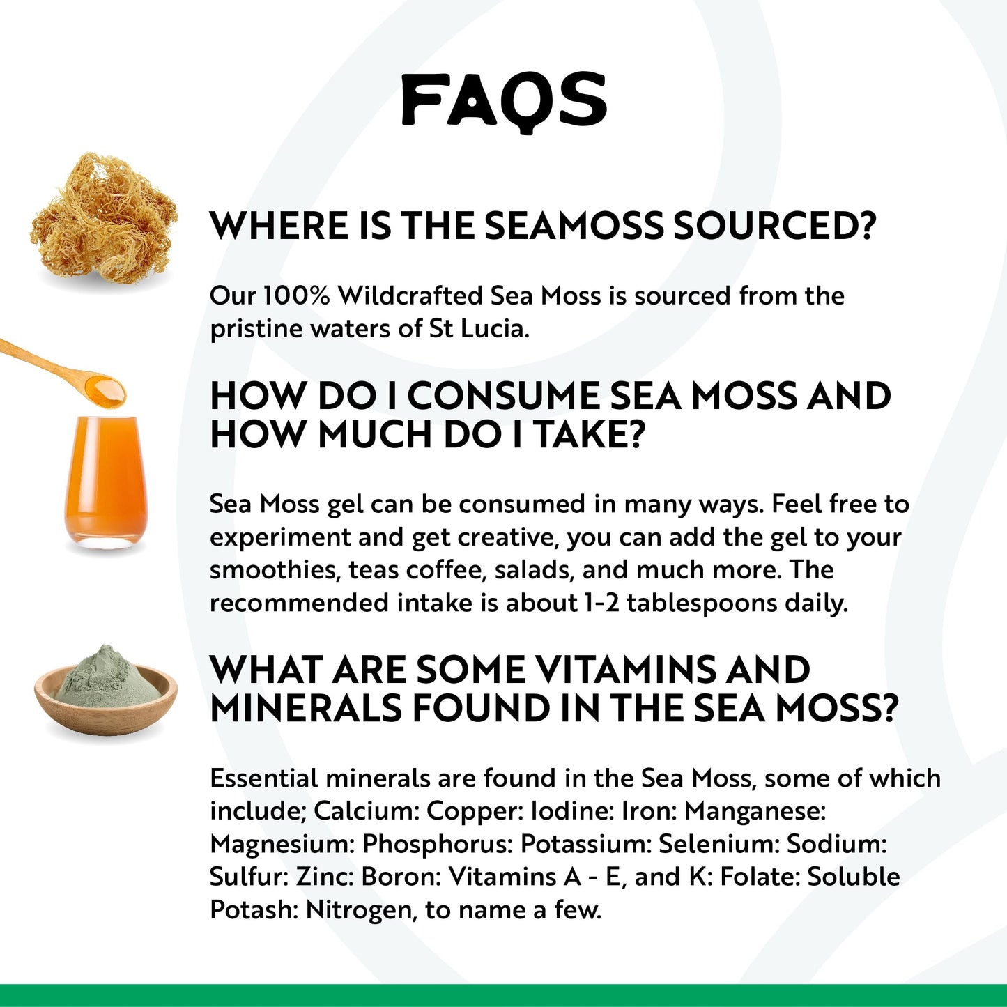 Herbal Vineyards Wildcrafted Irish Gold Sea Moss Gel - Made With Dried Seaweed & Fresh Sea Vegetables, Seamoss - Made In Usa