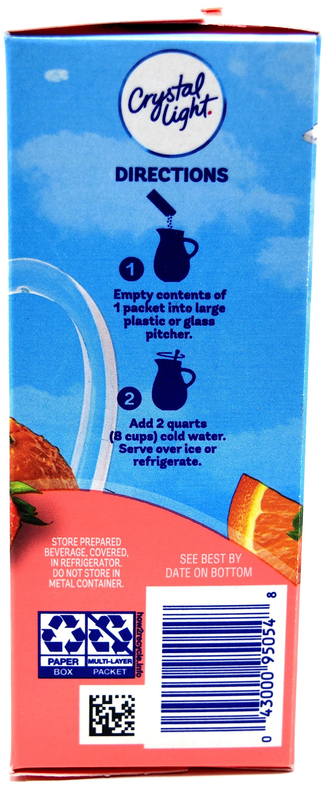 Crystal Light Strawberry Orange Banana Drink Mix, 12-Quart 2.4-Ounce Canister (Pack Of 11)