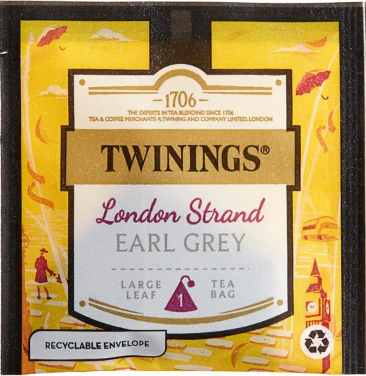 Twinings Discovery Collection London Strand Earl Grey, 30 Large Leaf Pyramid Tea Bags