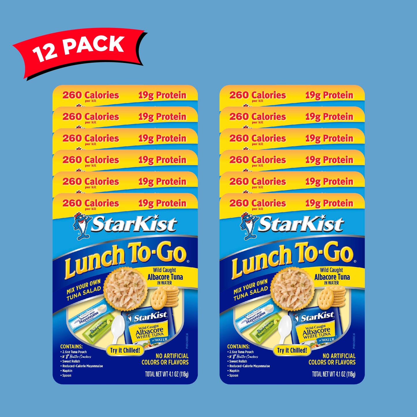 StarKist Lunch-To-Go Albacore Mix Your Own Tuna Salad, 4.5 Ounce Kit, 12 Pack