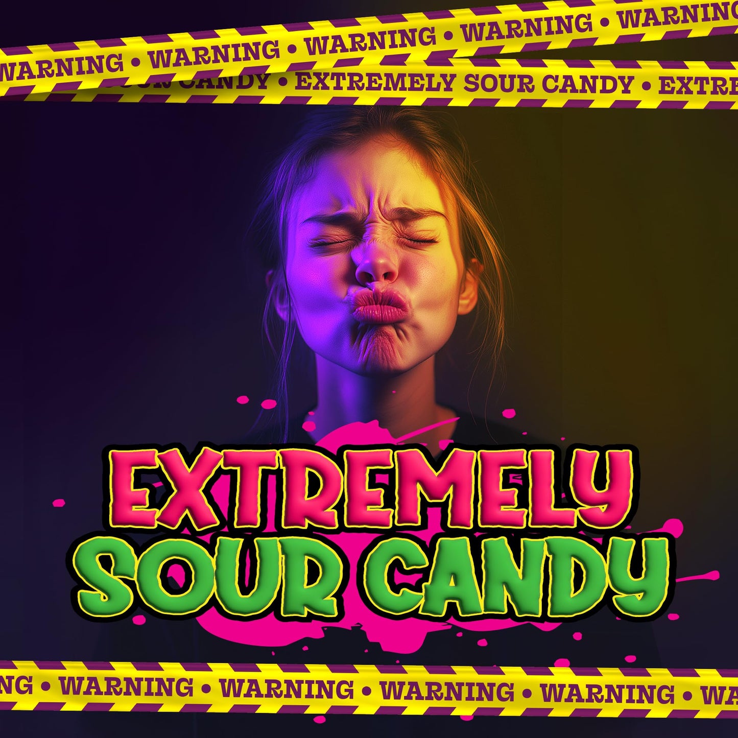 Barnetts Sweets Mega Sour Candy Raspberry 500G