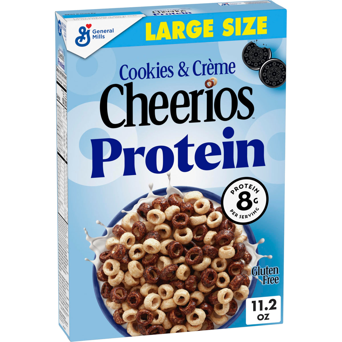Cheerios Protein Cereal, Cookies and Crme, 8g Protein, Large Size, 11.2 oz