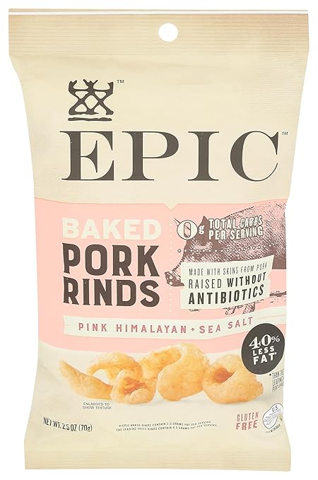 EPIC PROVISIONS Oven Baked Himalayan Sea Salt Pork Rinds, 2.5 OZ
