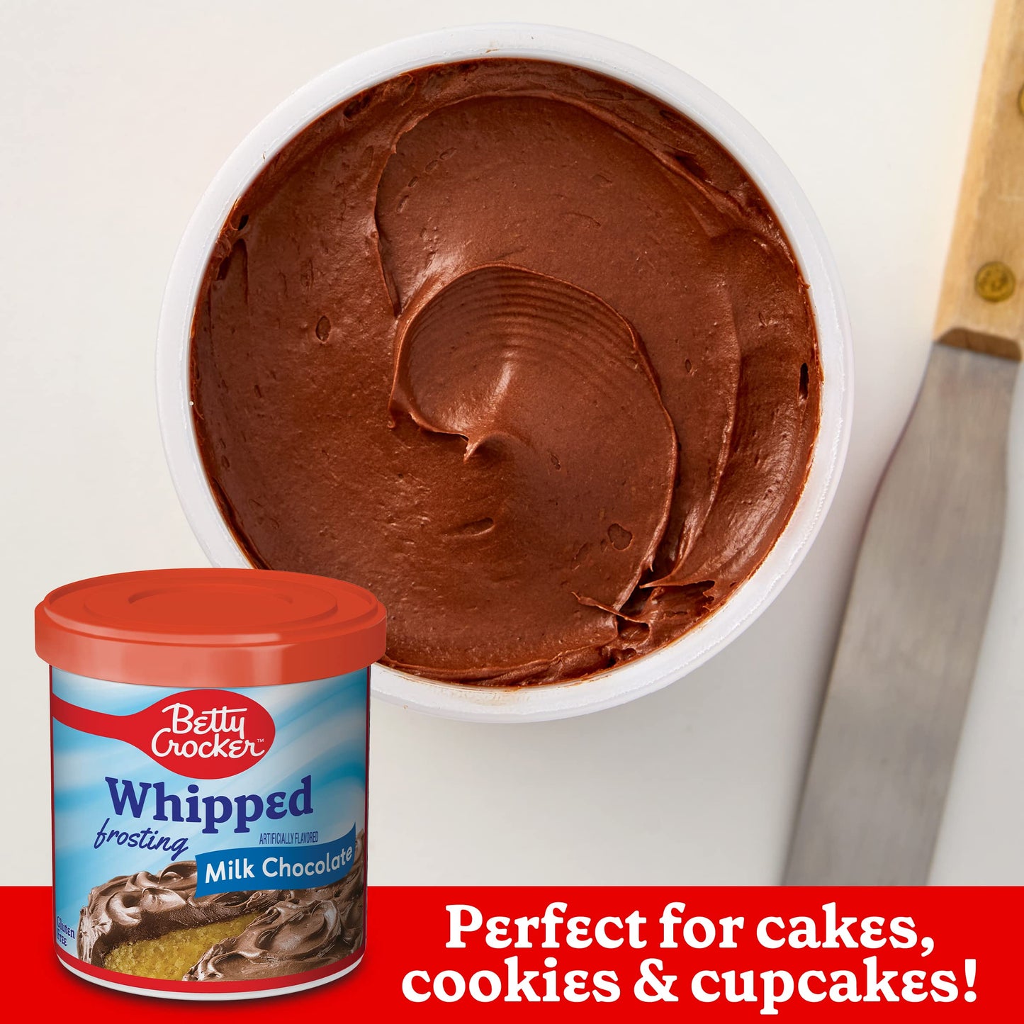 Betty Crocker Gluten Free Whipped Milk Chocolate Frosting, 12 oz. (Pack of 8)