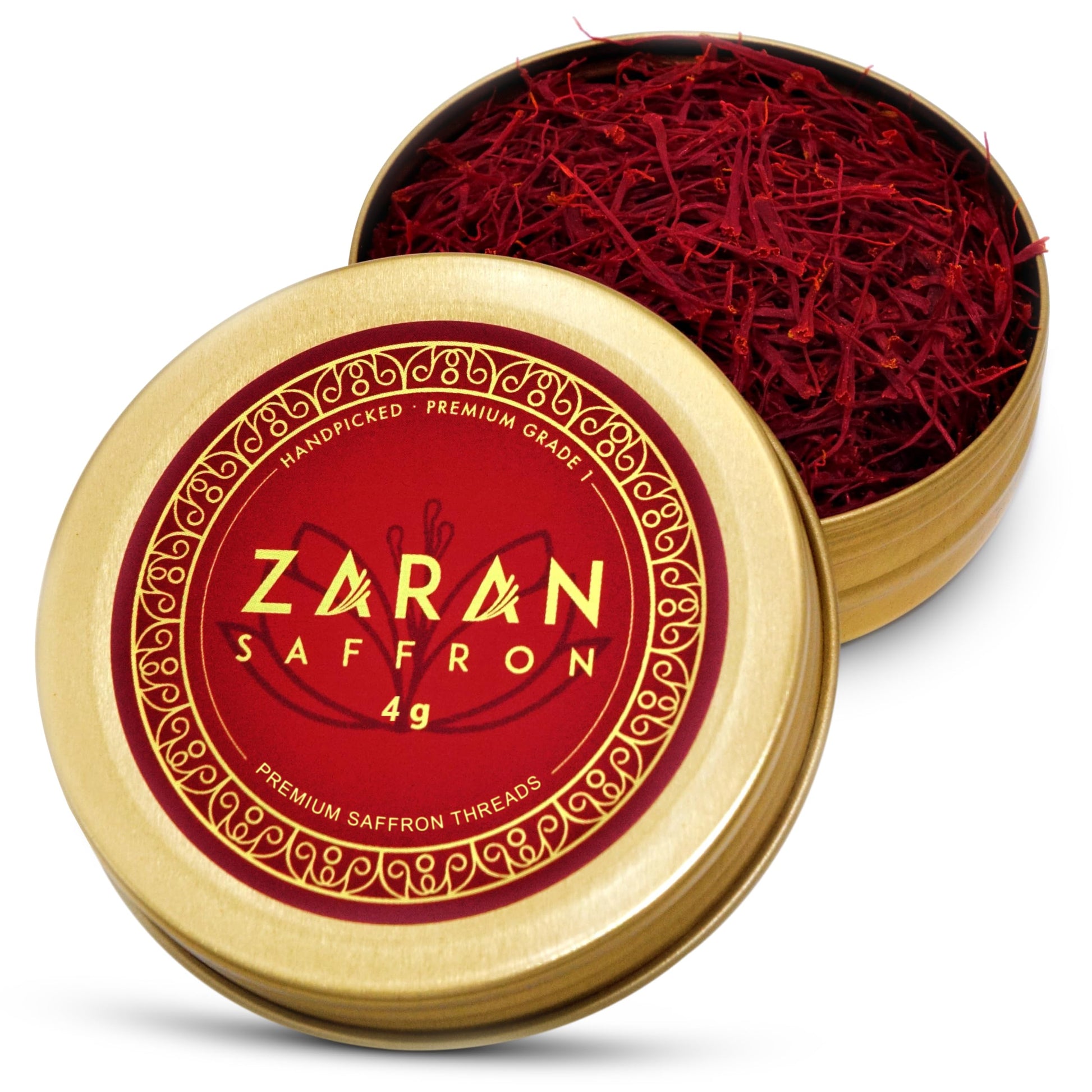 Zaran Saffron Superior Saffron Threads Premium Grade Spice for Culinary Uses, 4 Grams