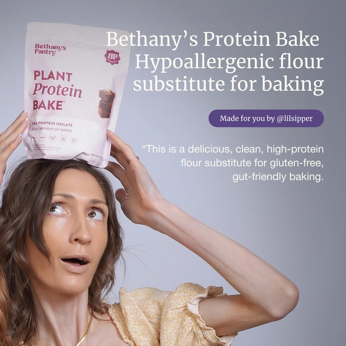 Nuzest Bethanys Pantry Plant Protein Bake Powder Flour Substitute for Baking 8.8 oz / 250 g