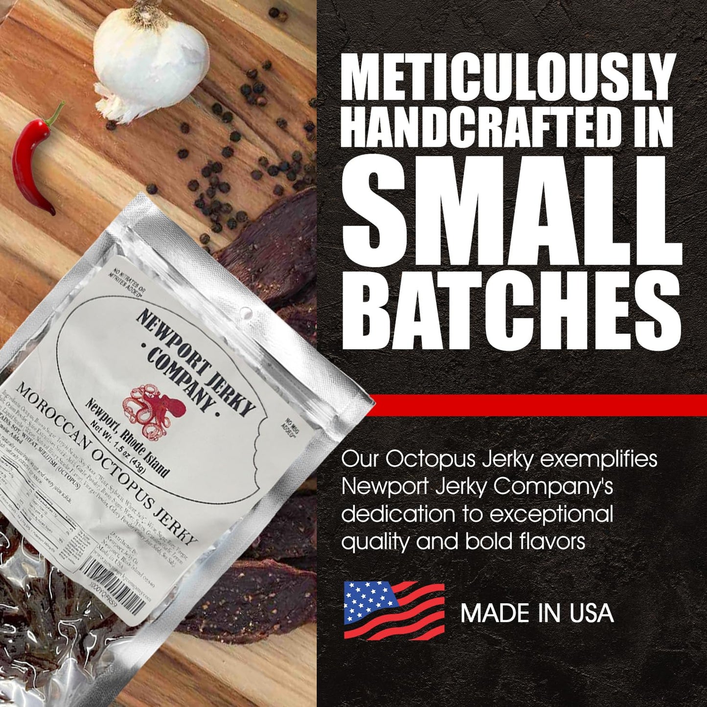 Newport Jerky Company Moroccan Octopus Jerky