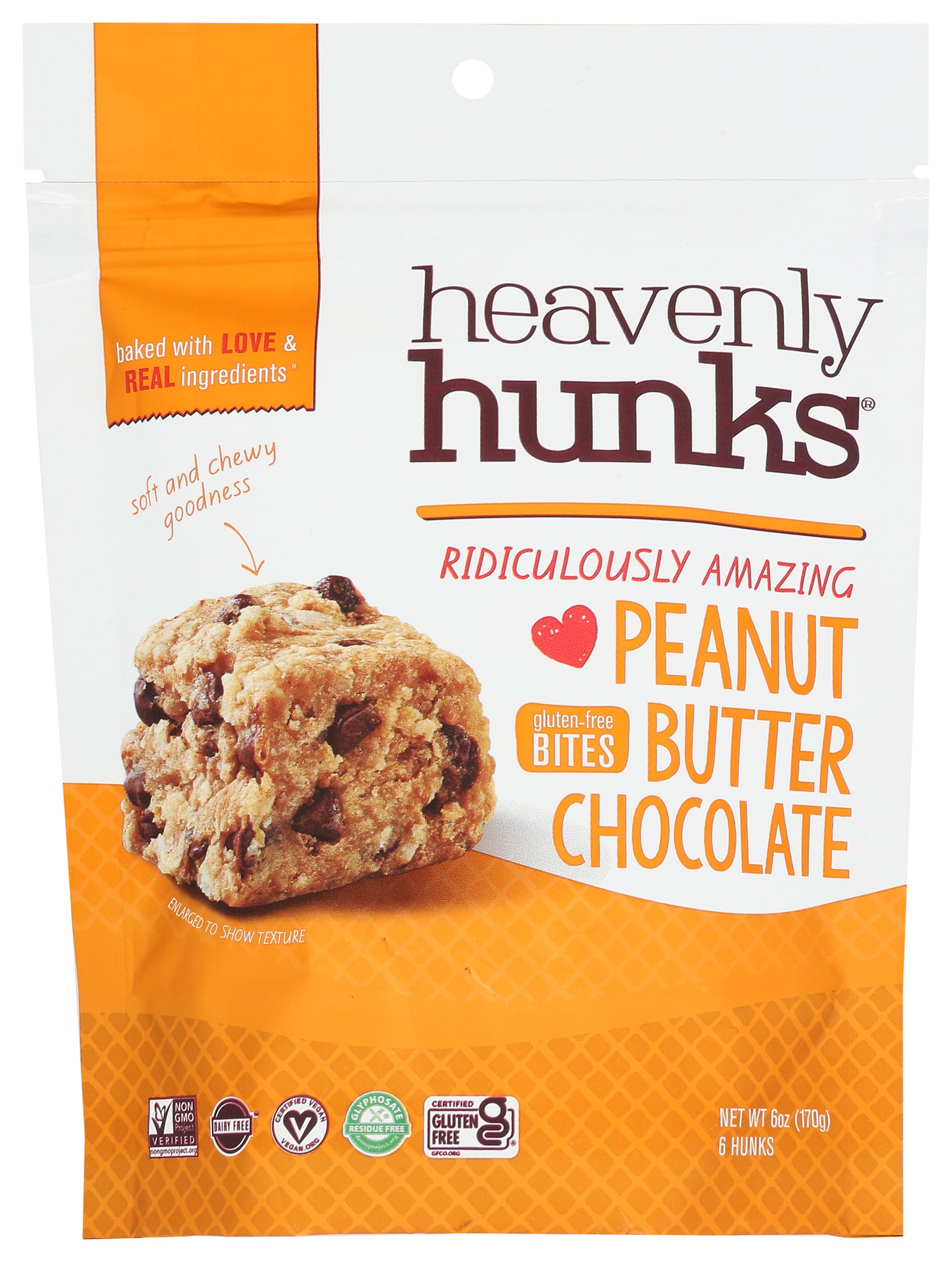 E&CS Peanut Butter Chocolate Chip Heavenly Hunk Cookies, 6 Oz