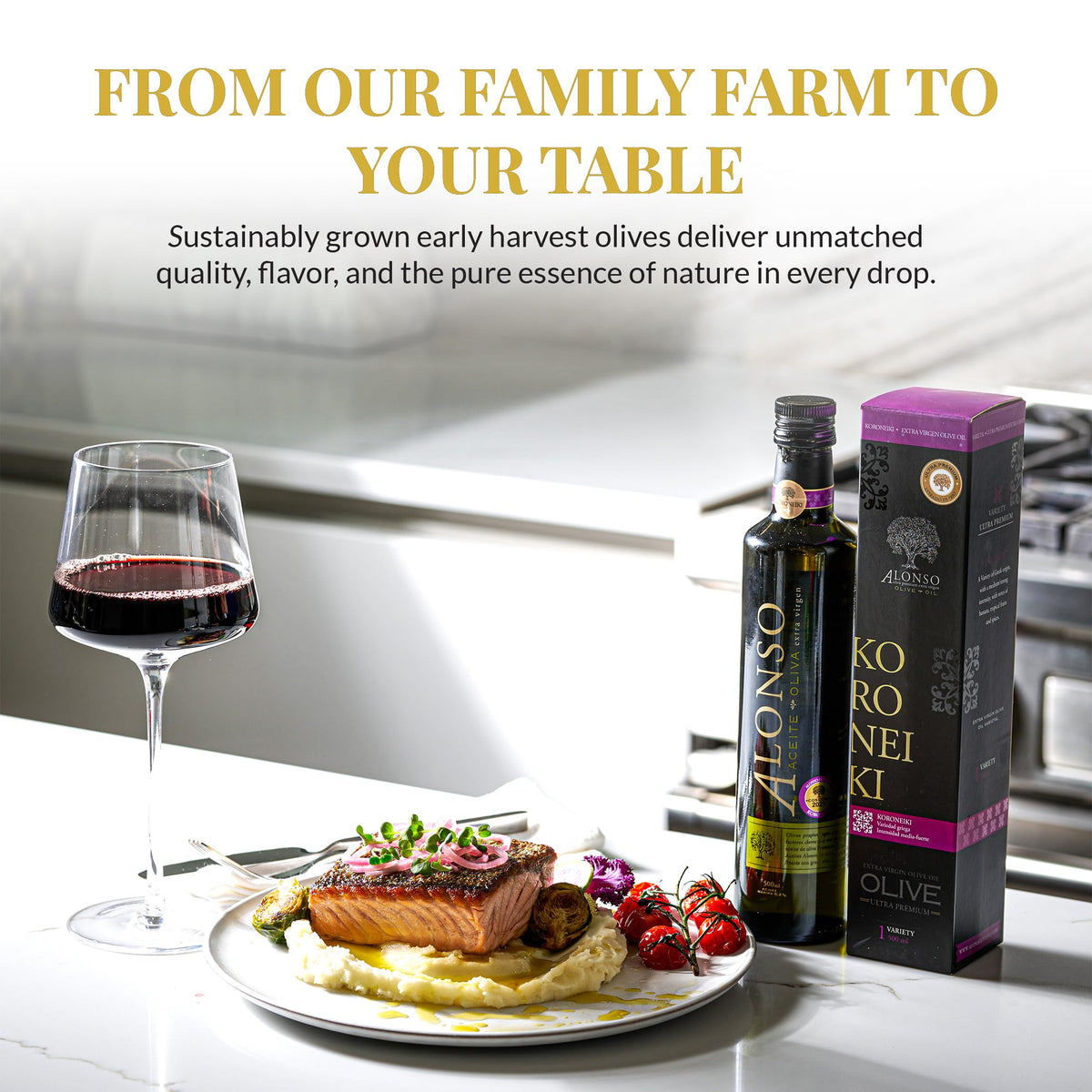 Alonso, Coratina Extra Virgin Olive Oil, Chile, Gold NYIOOC 2025, High Polyphenols 643 mg/kg, High Hydroxytyrosol, Single Source