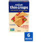 Triscuit Thin Crisps Tomato Basil Pizza Whole Grain Wheat Crackers, Lunch Snacks, Bulk Snack Crackers, 6-7.1 oz Boxes