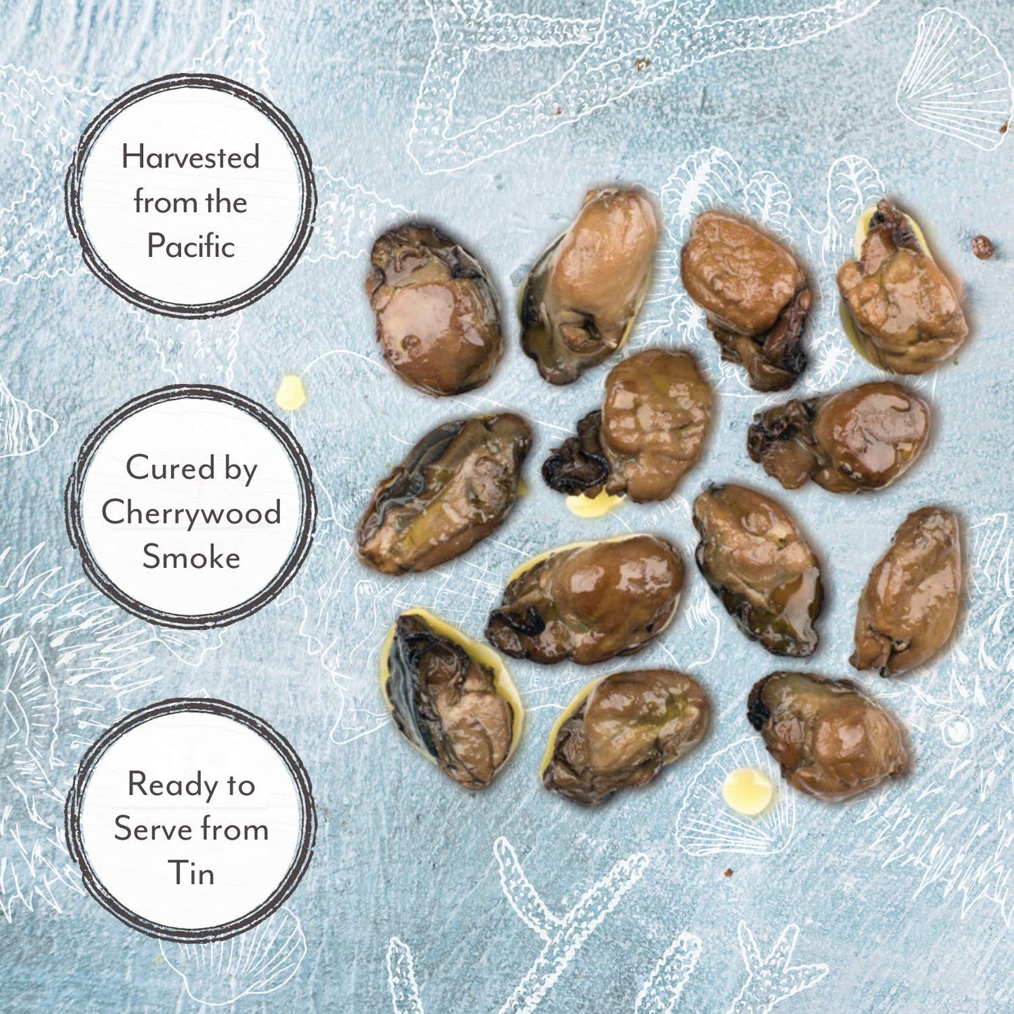 Roland Foods Premium Naturally Smoked Medium Oysters in Oil, 3 Ounce, Wild Caught, Pack of 1, Brown