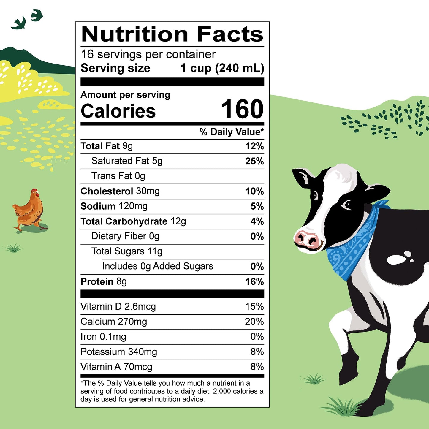 Organic Valley Organic Whole Milk - Pasture Raised, Non GMO - 128 oz (Gallon)
