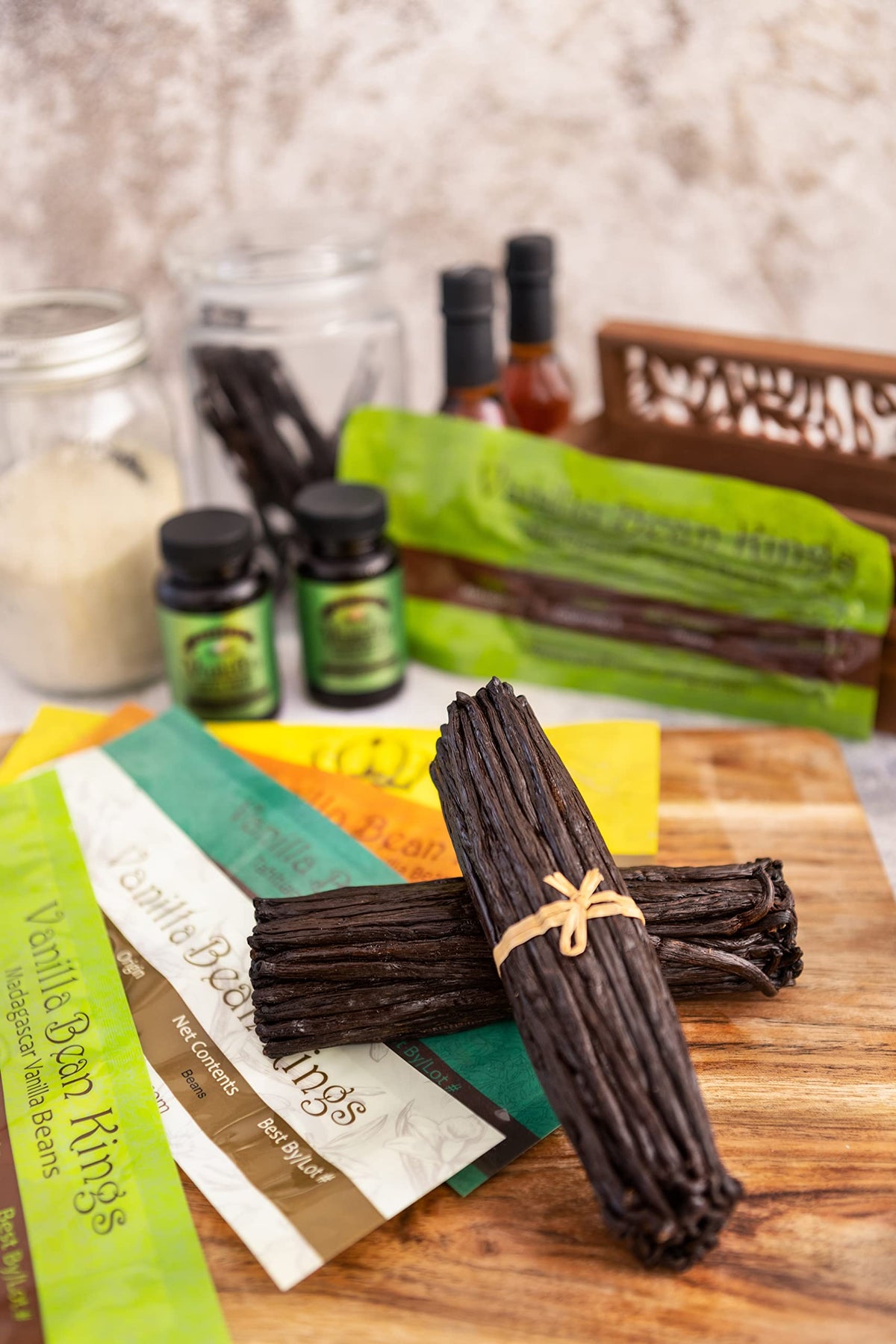 Vanilla Bean Kings Vanilla Bean Paste for Baking - Madagascar spirit-inspired flavor Blend with Real Seeds - 4 Ounce - Brown