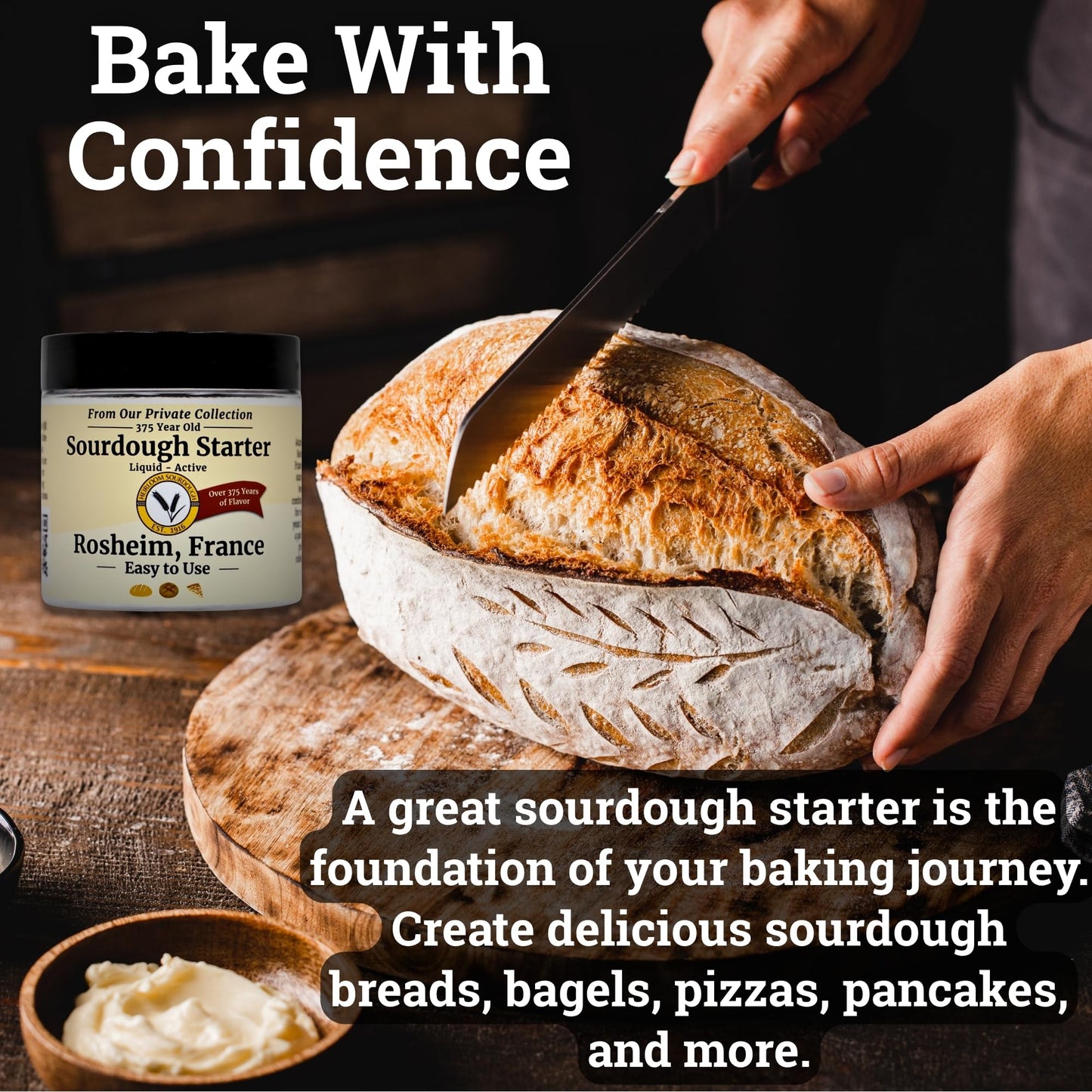 Generic 375-Year-Old French Sourdough Starter | Easy Instructions | 2 Ounce Pack