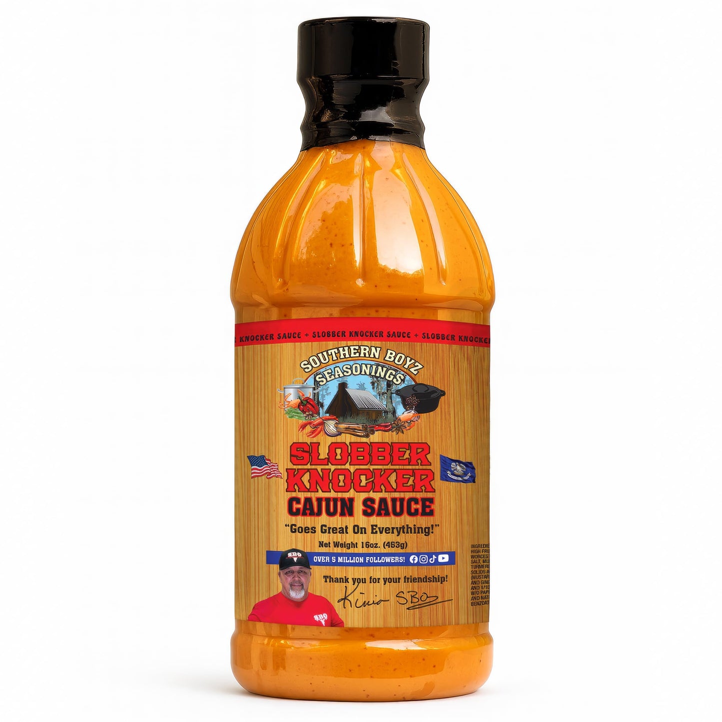 Southern Boyz Slobber Knocker Cajun Sauce - Authentic Louisiana-Style Cajun Condiments & Dipping Sauce, 16 oz