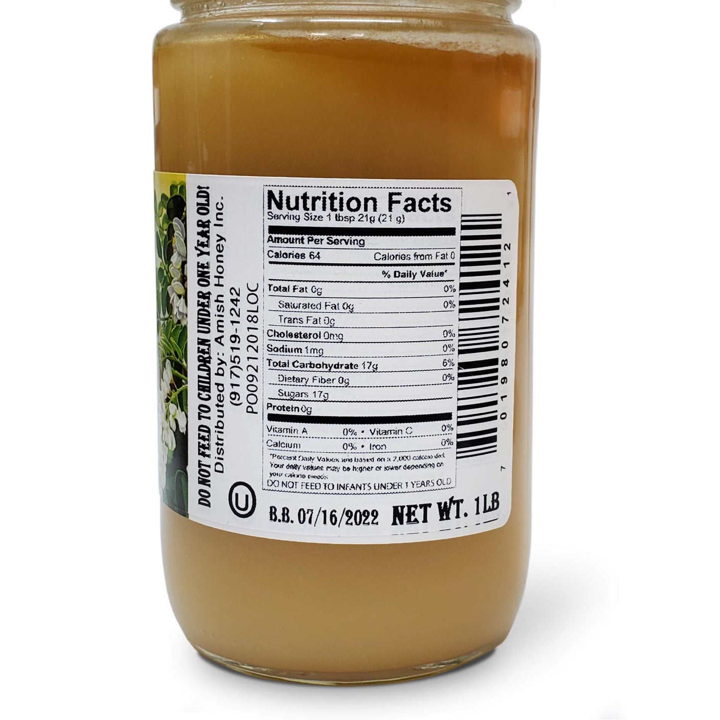 Goshen Amish Country Extremely Raw Blueberry Honey - Unfiltered, Unprocessed, Pure & Natural - Harvested In The Usa - Rich Flavor For Tea, Cooking, Wellbeing - Kosher Certified - 16Oz Glass Jar