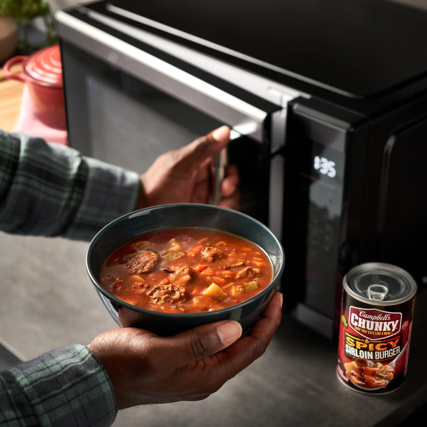 Campbell s Chunky Soup, Spicy Sirloin Burger Soup, 18.8 Oz Can (Case of 12)