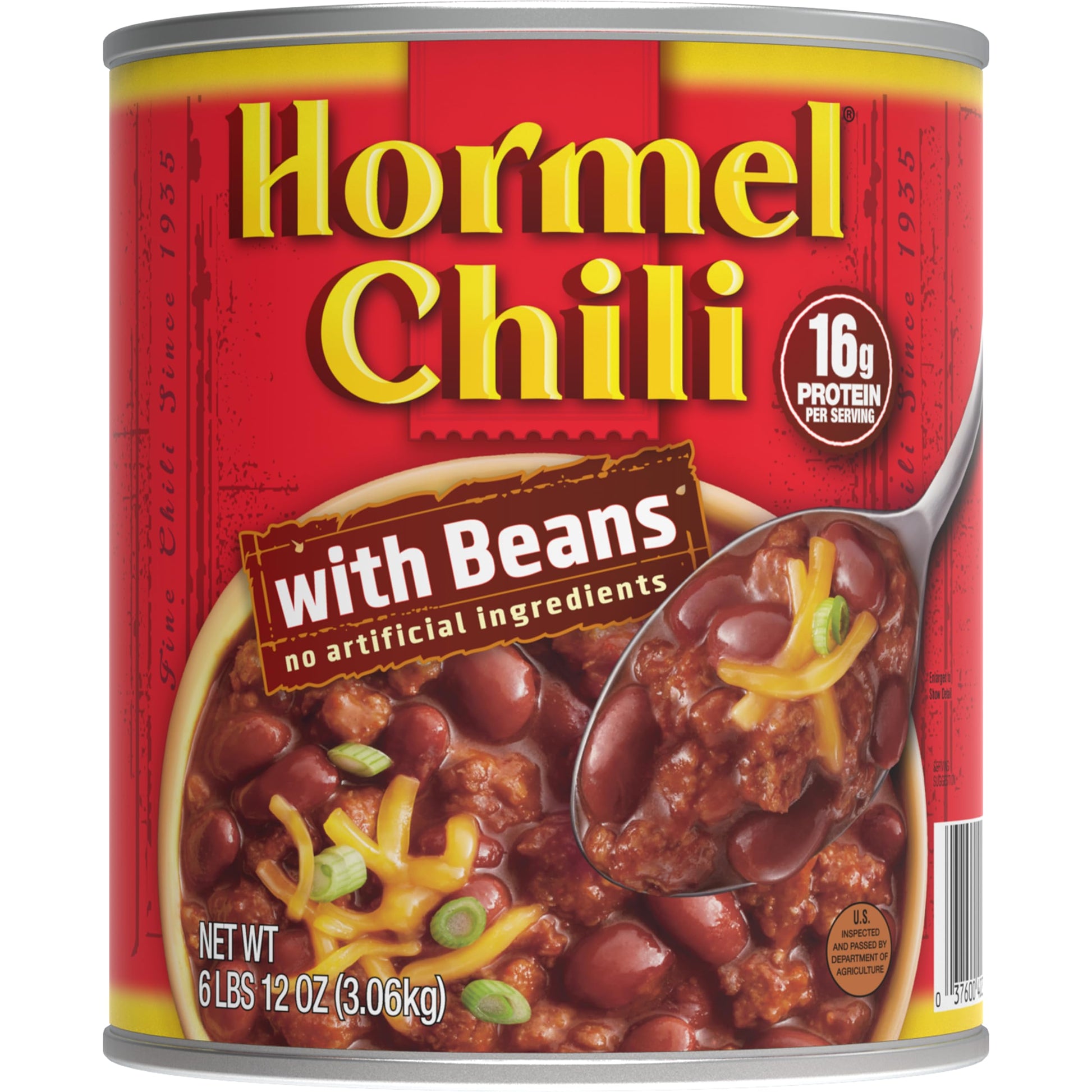Hormel Chili with Beans, 108 Ounce, Model 48746, 104.55 OZ