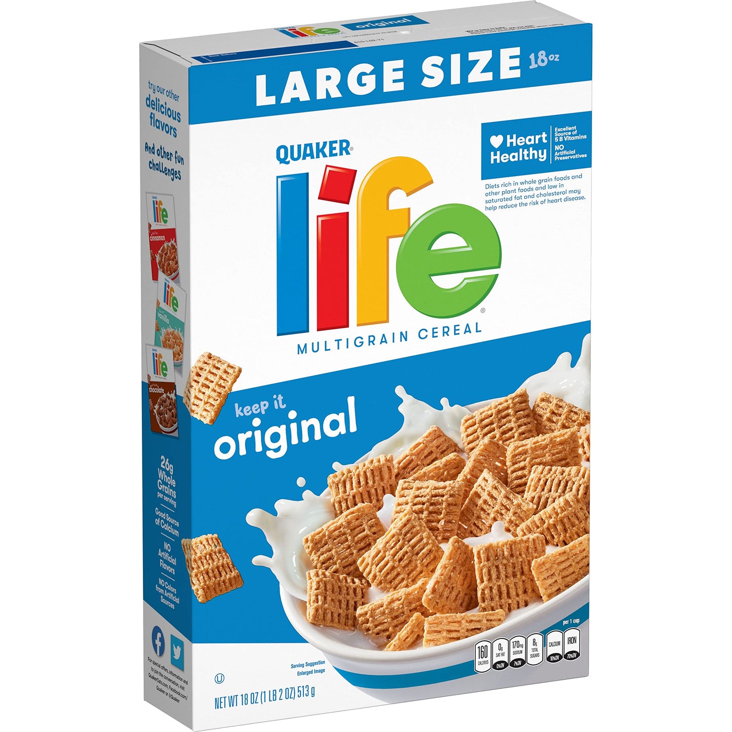 Quaker Life Original Cereal, 18oz