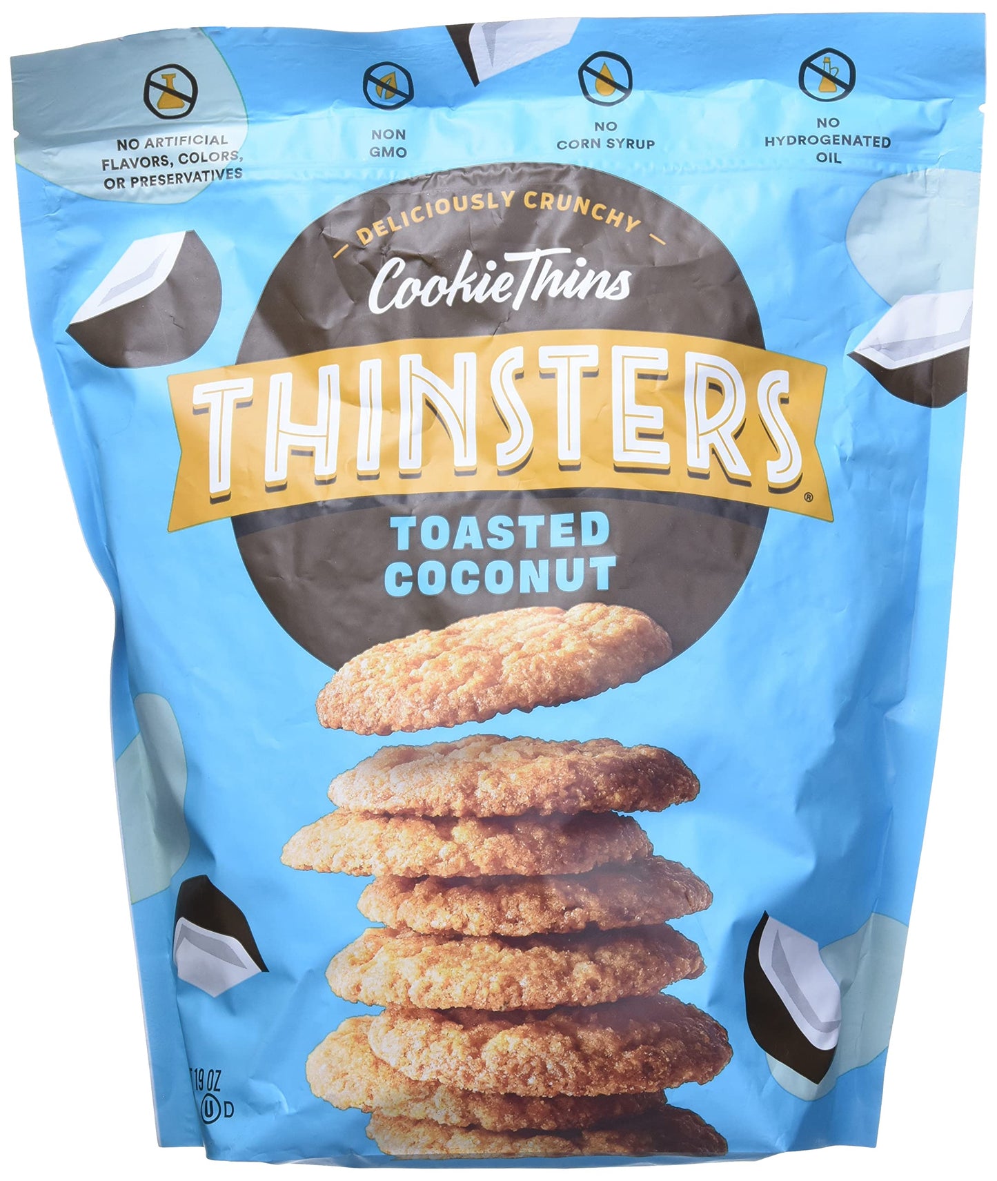 Thinsters Toasted Coconut Cookie (19 Oz) Pack of 2