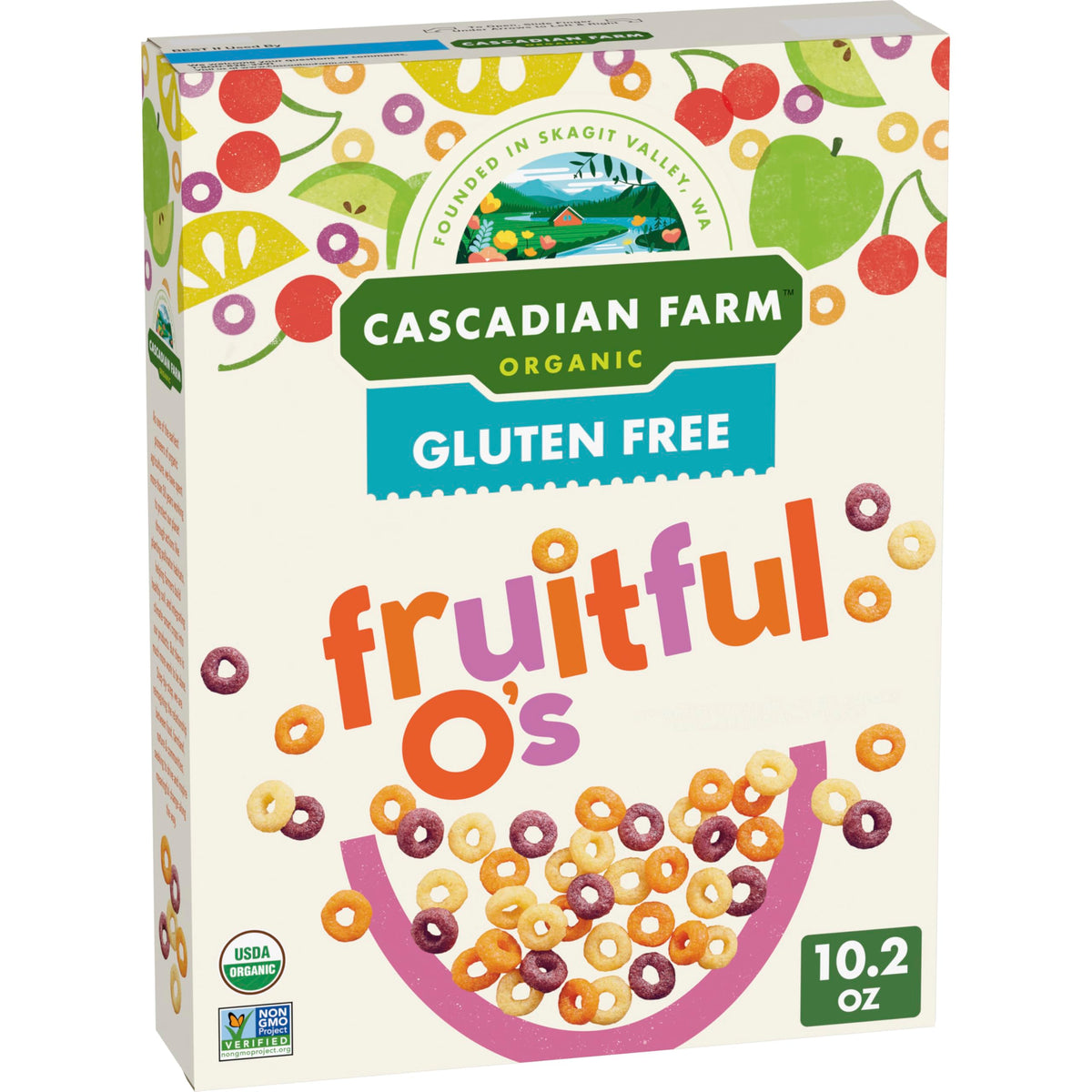 Cascadian Farm Organic Fruitful Os Cereal, Gluten Free, Made with Whole Grain, 10.2 oz