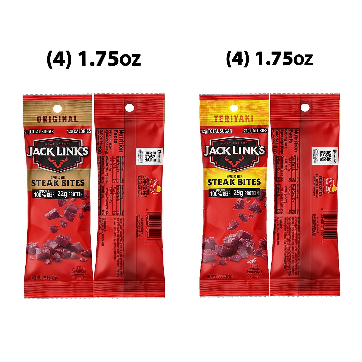 Frito Lay Jack Link'S Steak Bites Variety Pack, (Pack Of 8)