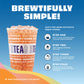 HTEAO Iced Tea Sachets - Georgia Peach Black Tea Mix - 8 Gallons - Instant Iced Tea - Pack of 16 Sachet Bags