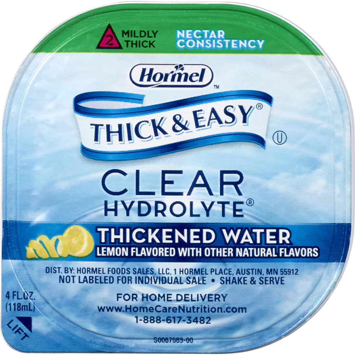Thick & Easy Hydrolyte Nectar Thickened Water, 4 Fl Oz, Pack of 24, Model 23061