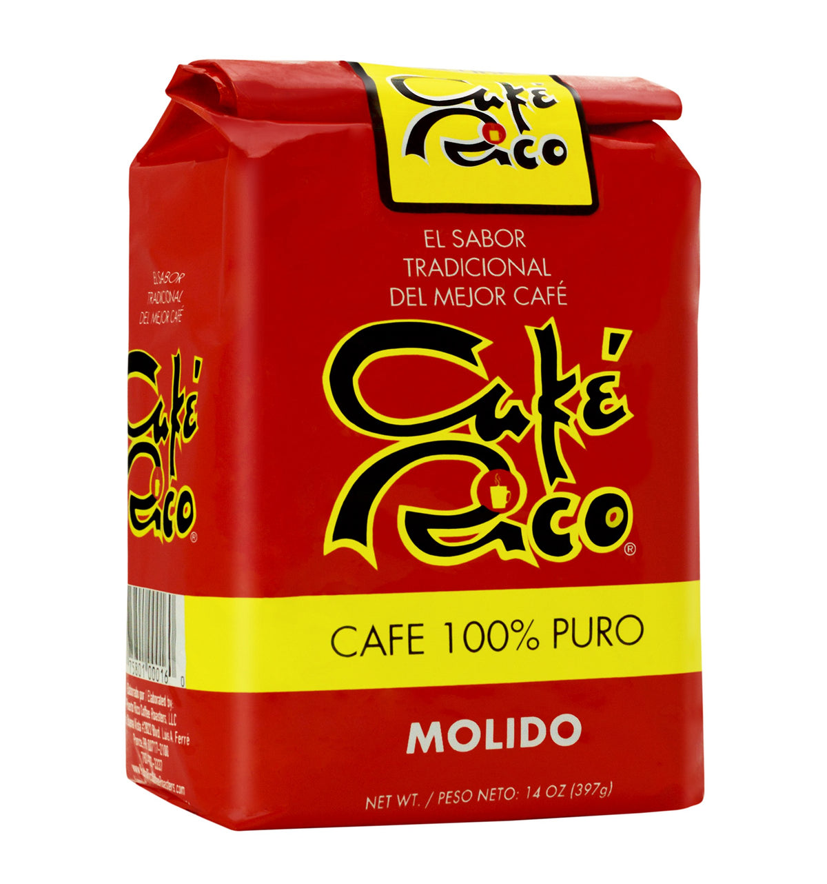 Cafe Rico Ground Regular Puerto Rican Coffee, 14 Ounce Bag (1 Bag)