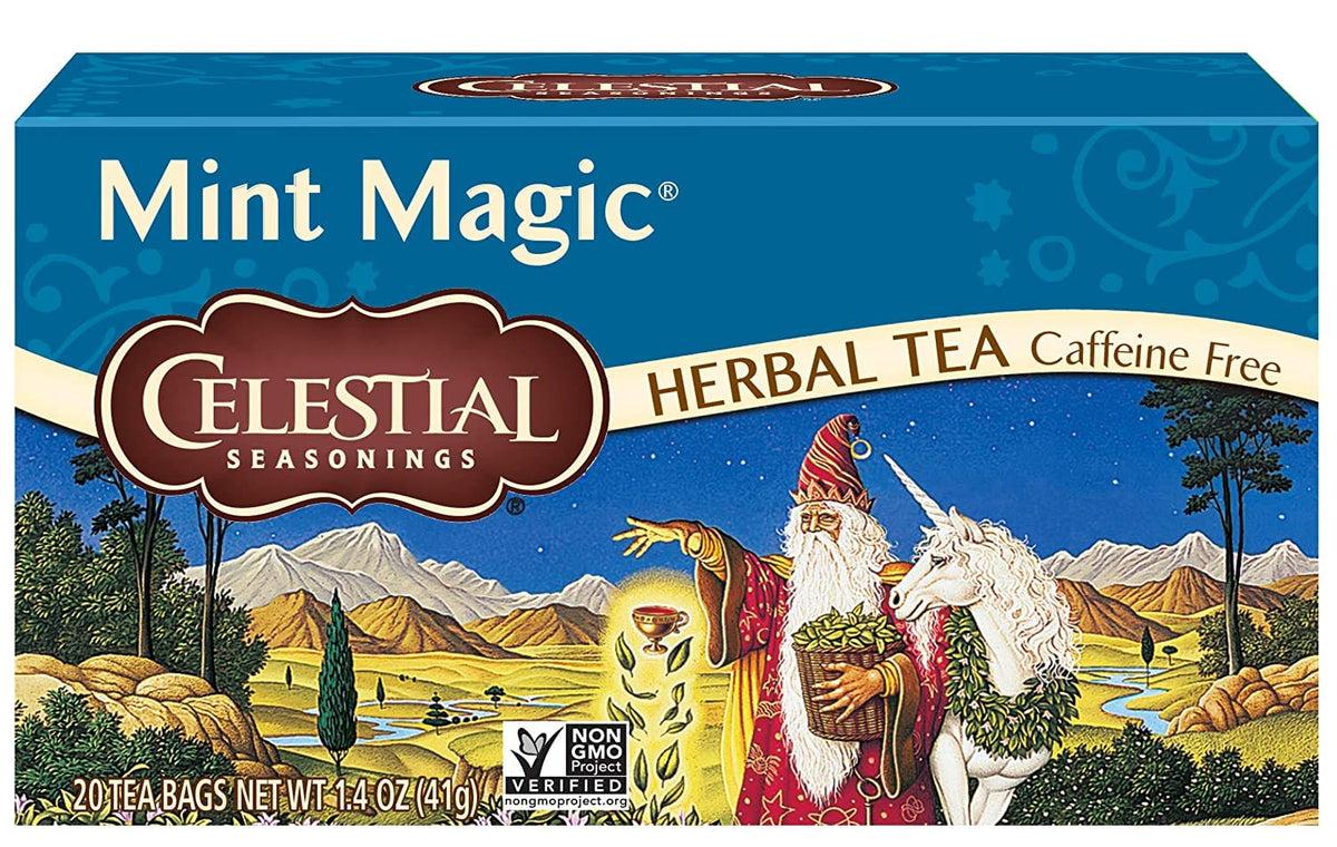 Celestial Seasonings Herbal Tea, Mint Magic, Caffeine Free, 20 Tea Bags, Pack of 6