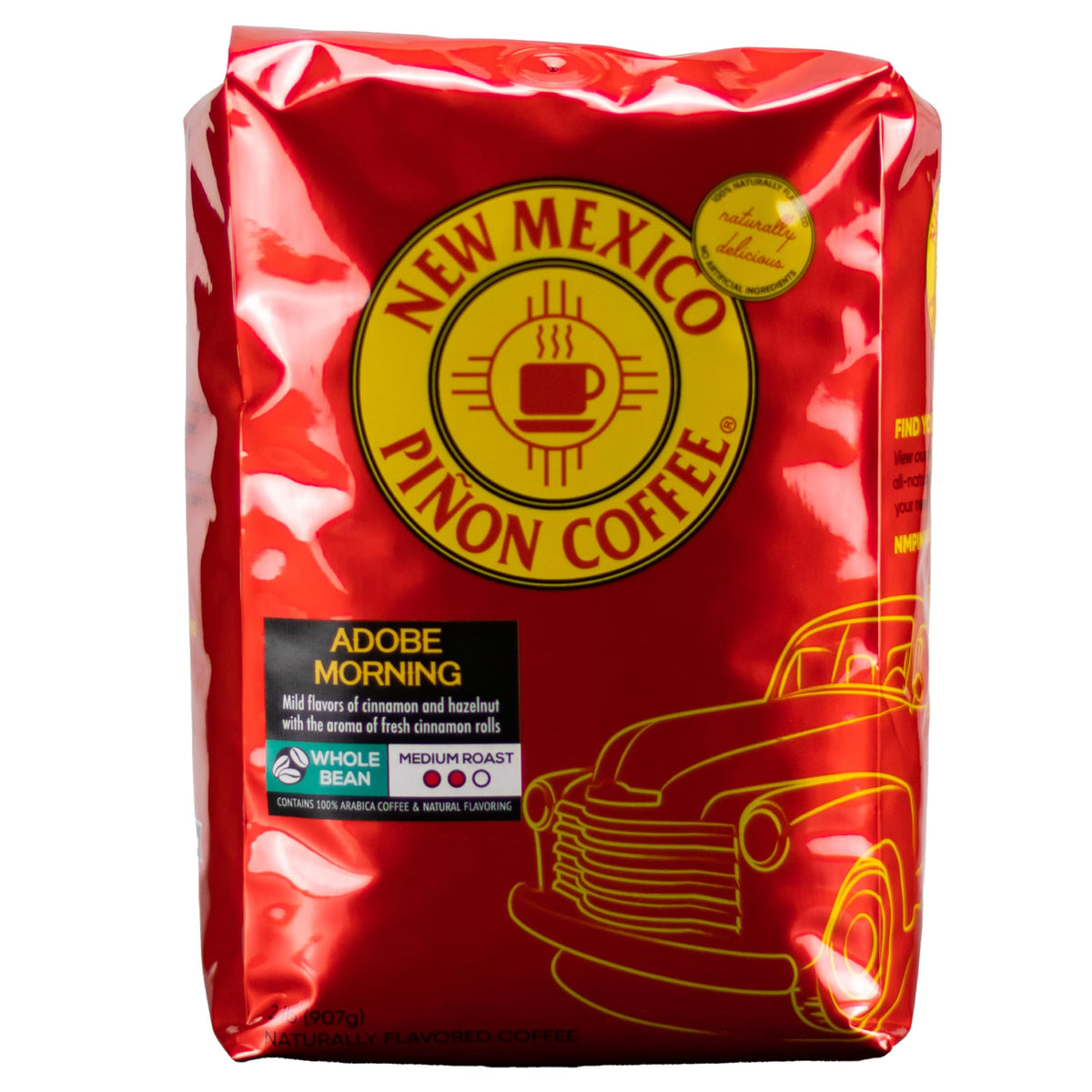 New Mexico Pion Coffee Naturally Flavored Coffee (Adobe Morning Whole Bean, 2 pound)