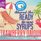 Hypothermias Strawberry Daiquiri Ready To Use Gallon (128 Fl. Oz) Hawaiian Snow Cone Flavors Syrup - Shaved Ice, 100% Pure Cane