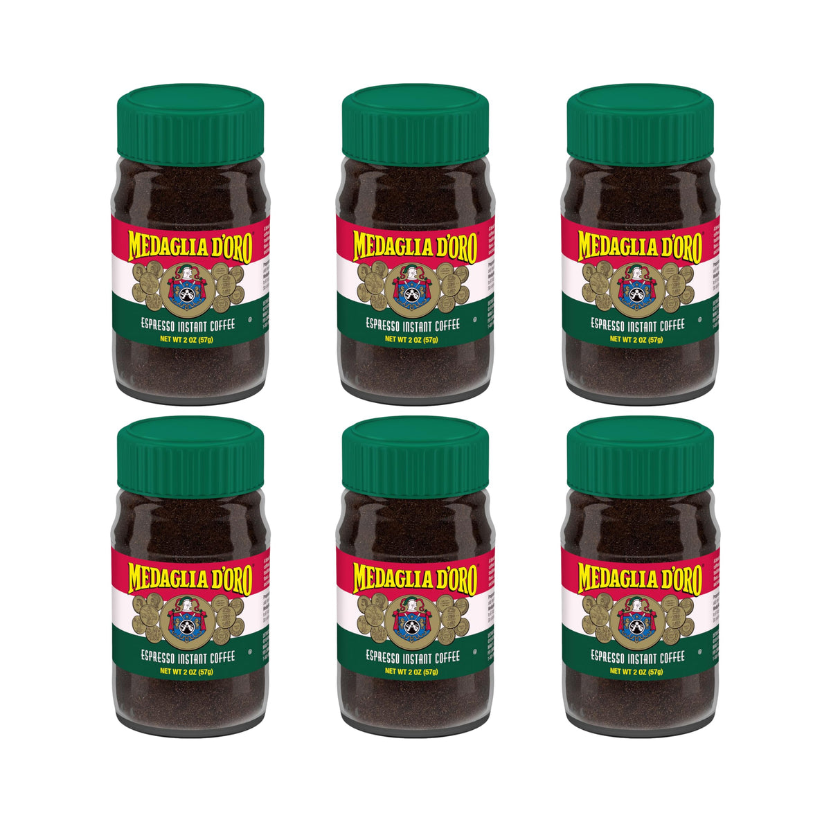 Medaglia DOro Instant Espresso Coffee, 2-Ounce Jars (Pack of 6)