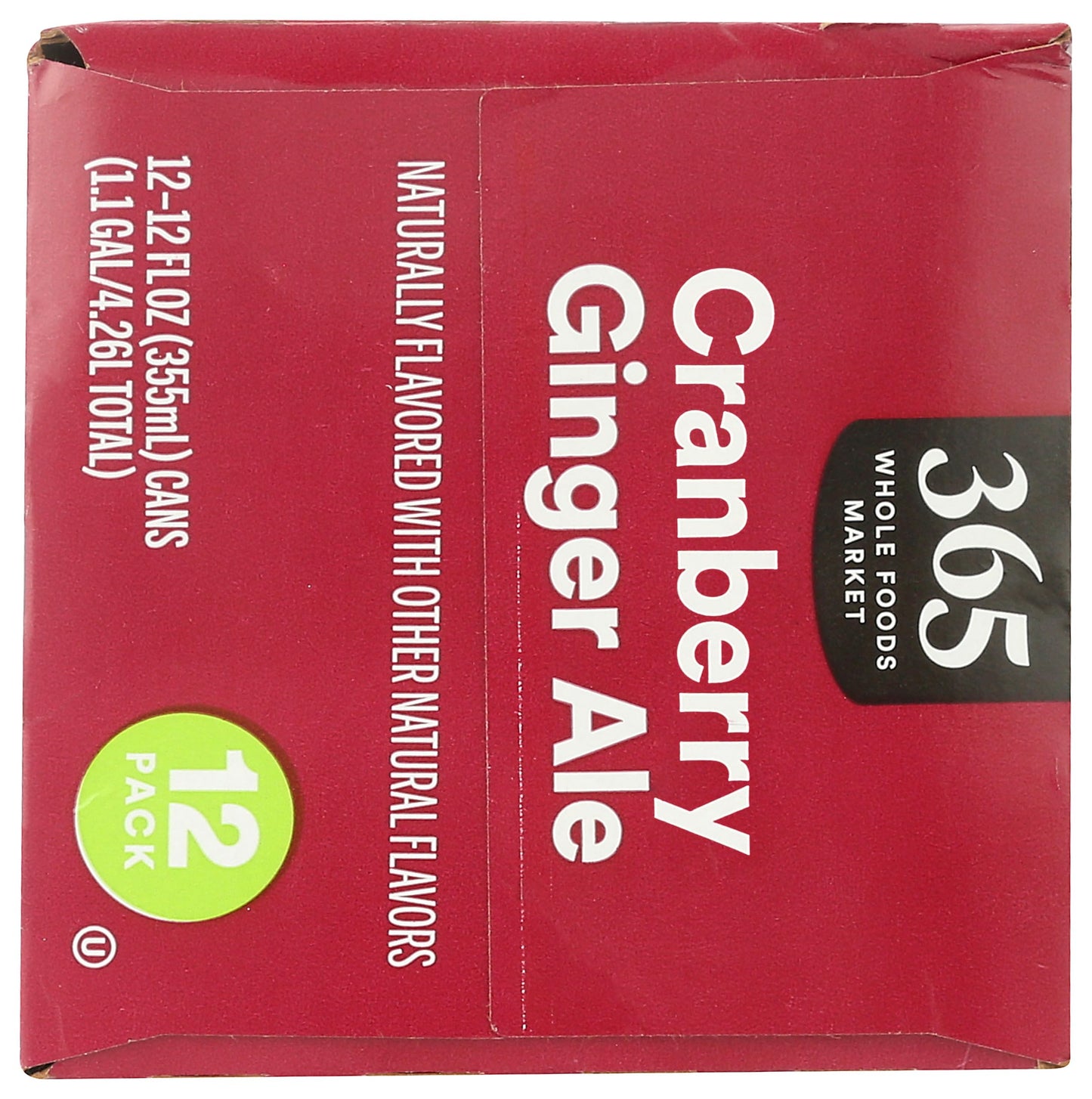 365 by Whole Foods Market  Cranberry Ginger Ale  12 Pack  12 Fl Oz