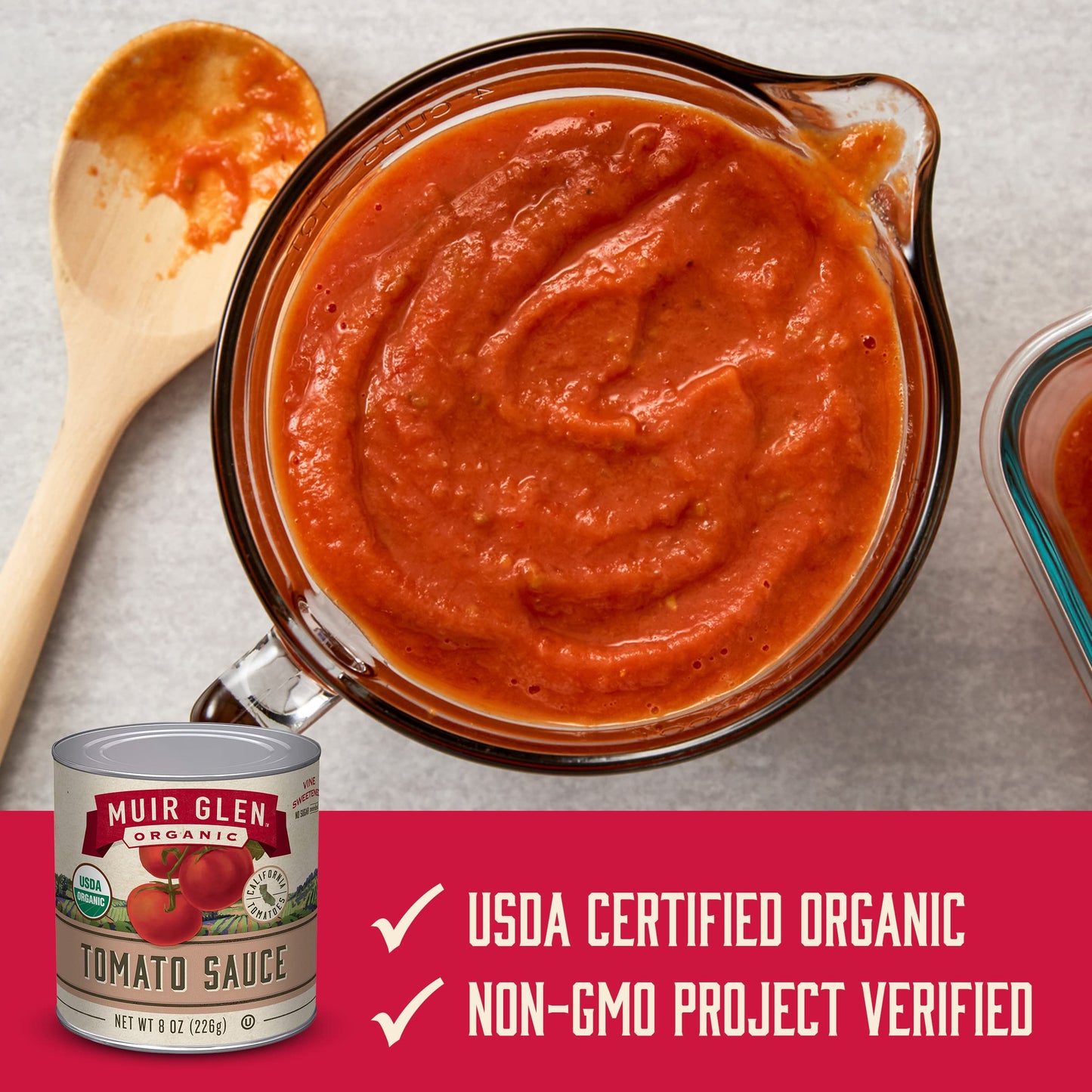 Muir Glen Vine Sweetened Organic Tomato Sauce, 8 oz (Pack of 24)