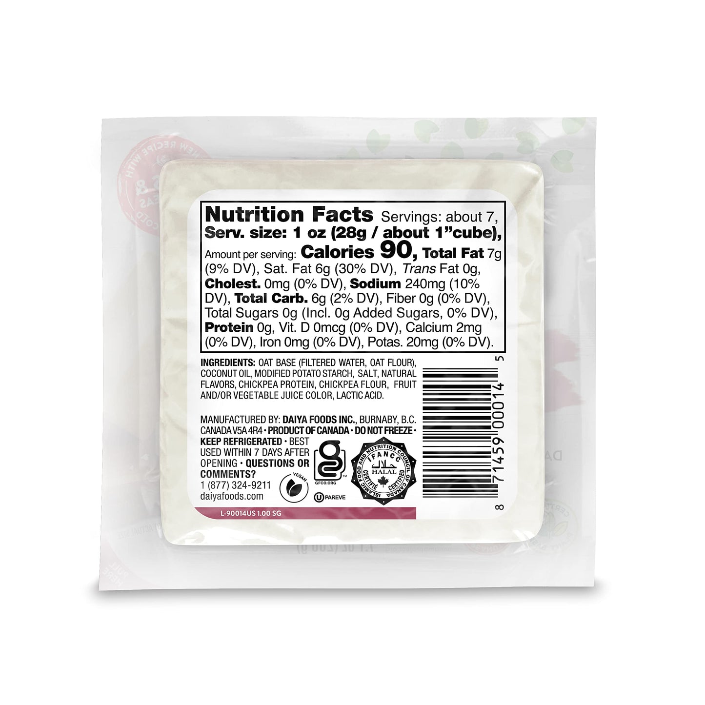Daiya Smoked Black Gouda Cheese, 7.1 Ounce (Pack Of 8)