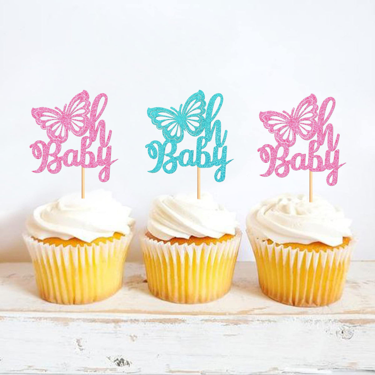 Ercadio 24 Pack Cupcake Toppers Picks Assembled Decors Glitter For Theme Kids Birthday Party