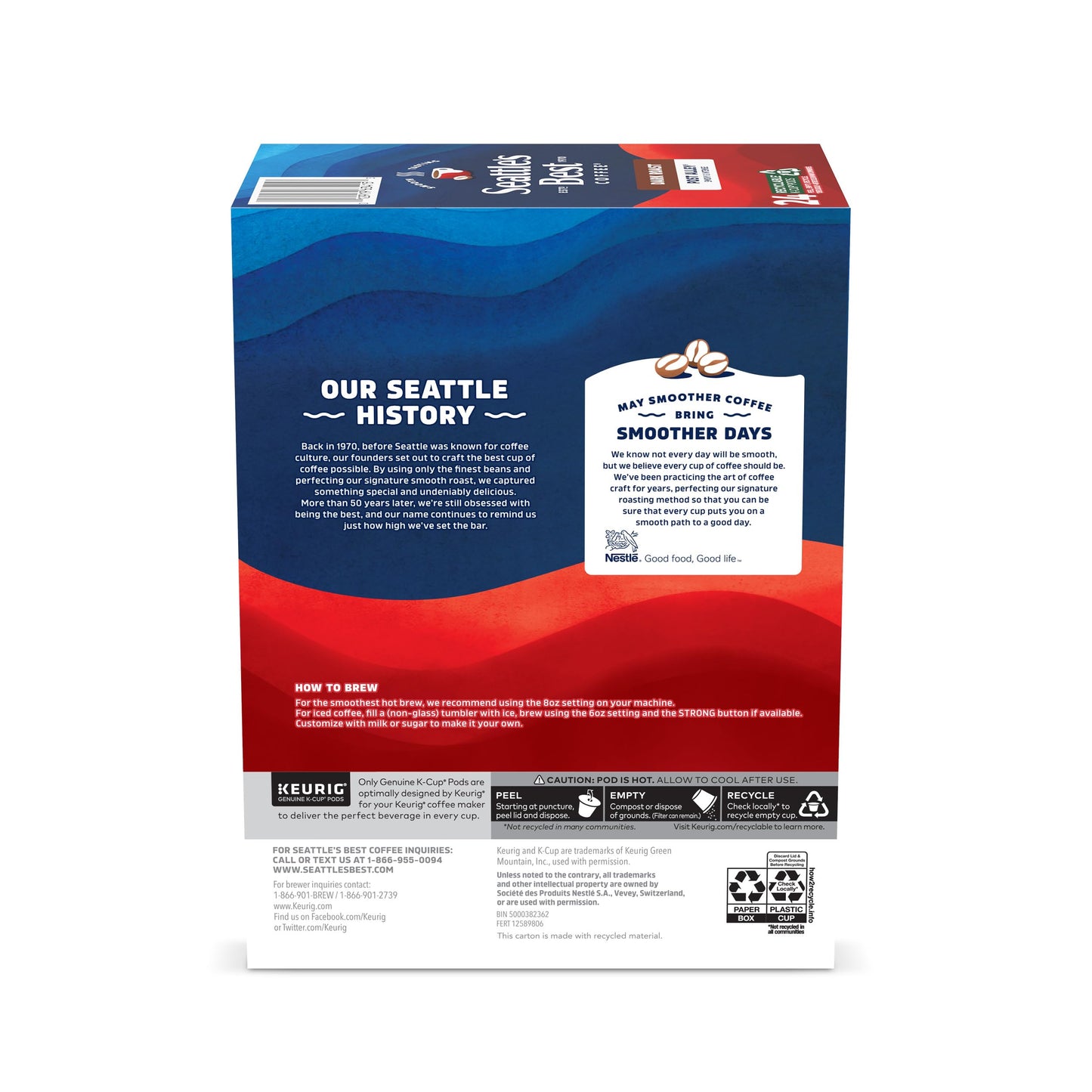 Seattles Best Coffee  Dark Roast K-Cup Coffee Pods  Post Alley  100% Arabica  4 Boxes (96 Pods Total)