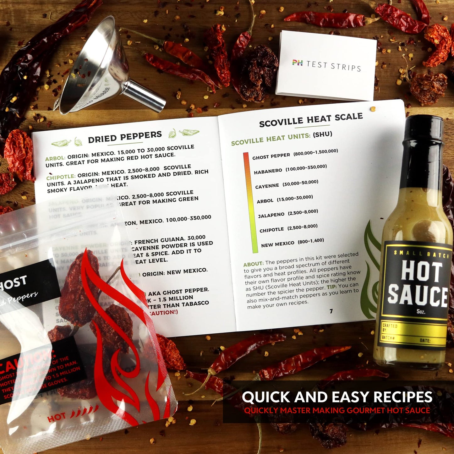 Ultimate Edition Hot Sauce Making Kit, 6 Varieties Of Peppers, Ghost Pepper, Habanero, Gourmet Spice Blend, 4 Bottles, Labels, Book, Gift For Dad (Ultimate Edition)