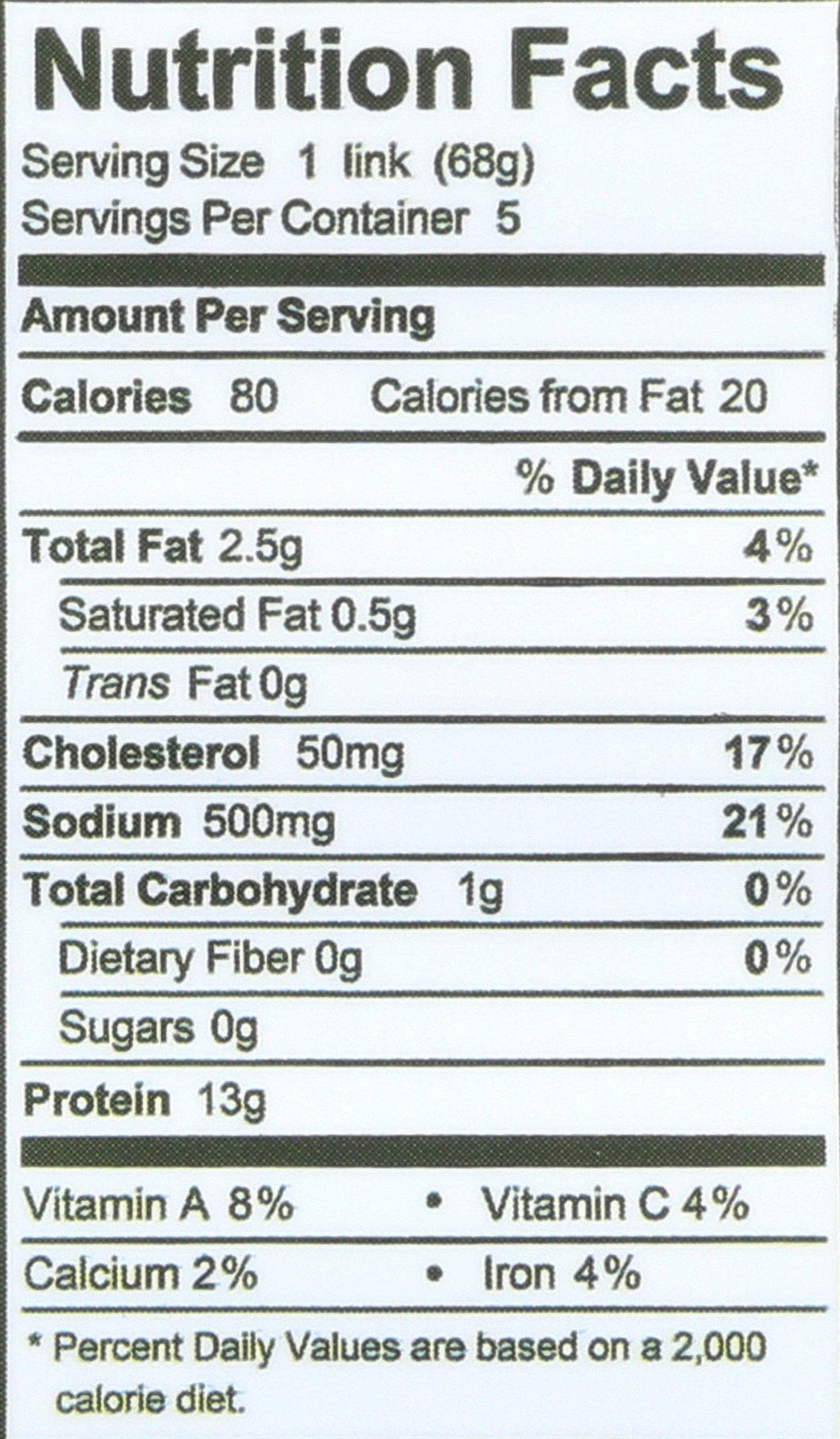 Bilinski Organic Spinach & Spring Greens Chicken Sausage, 12 Oz