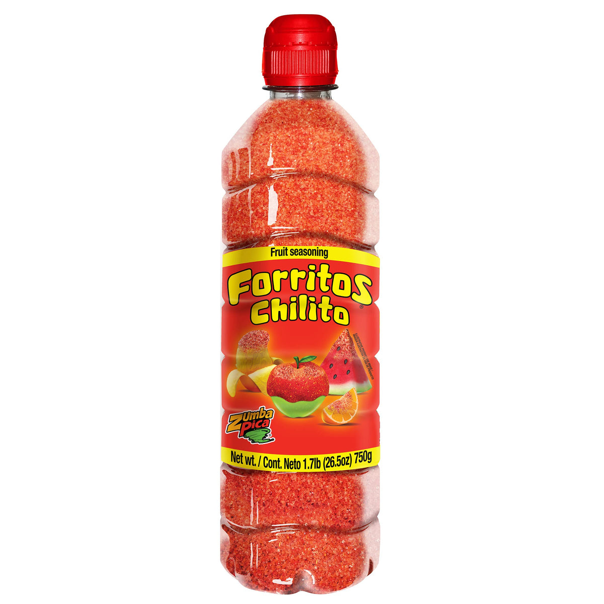 Zumba Pica Forritos Mexican Candy Chili Powder 1.7lb (750gr) - Tangy Chili Powder to Sprinkle Fruits - Dulces Mexicanos Picantes