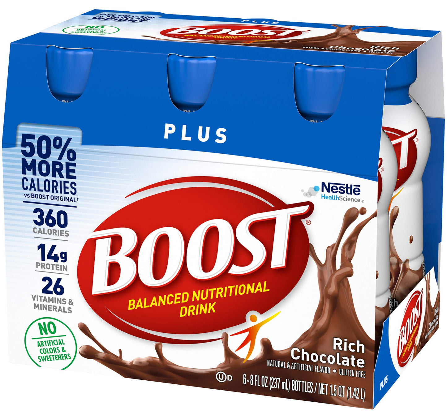 Boost Plus Nutritional Energy Drink, Chocolate, 8 oz, 6 pk