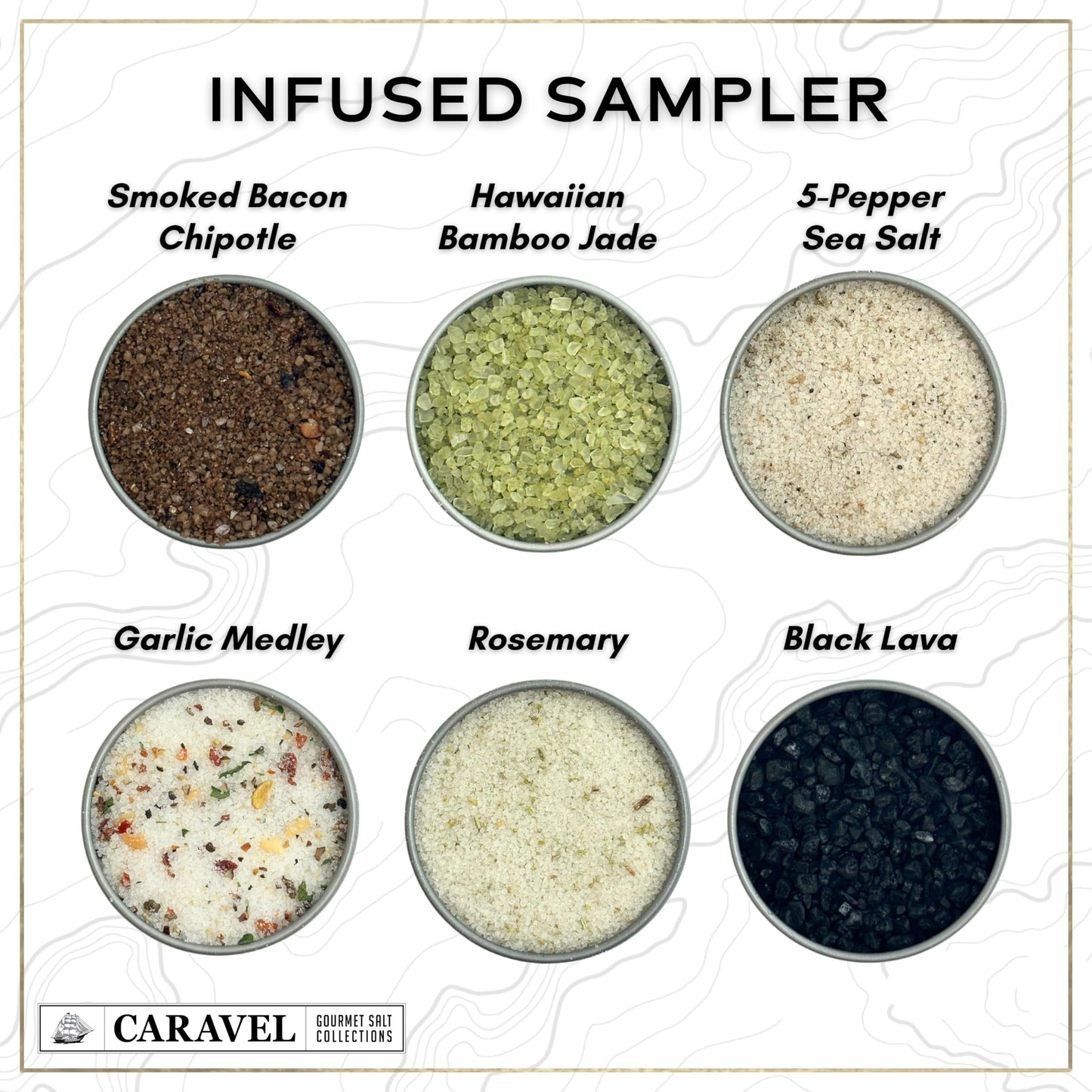 Caravel Gourmet Sea Salt Gift Set - 12 Flavors, 14 Piece Set, Reusable Tins - Great Gifts for Everyone