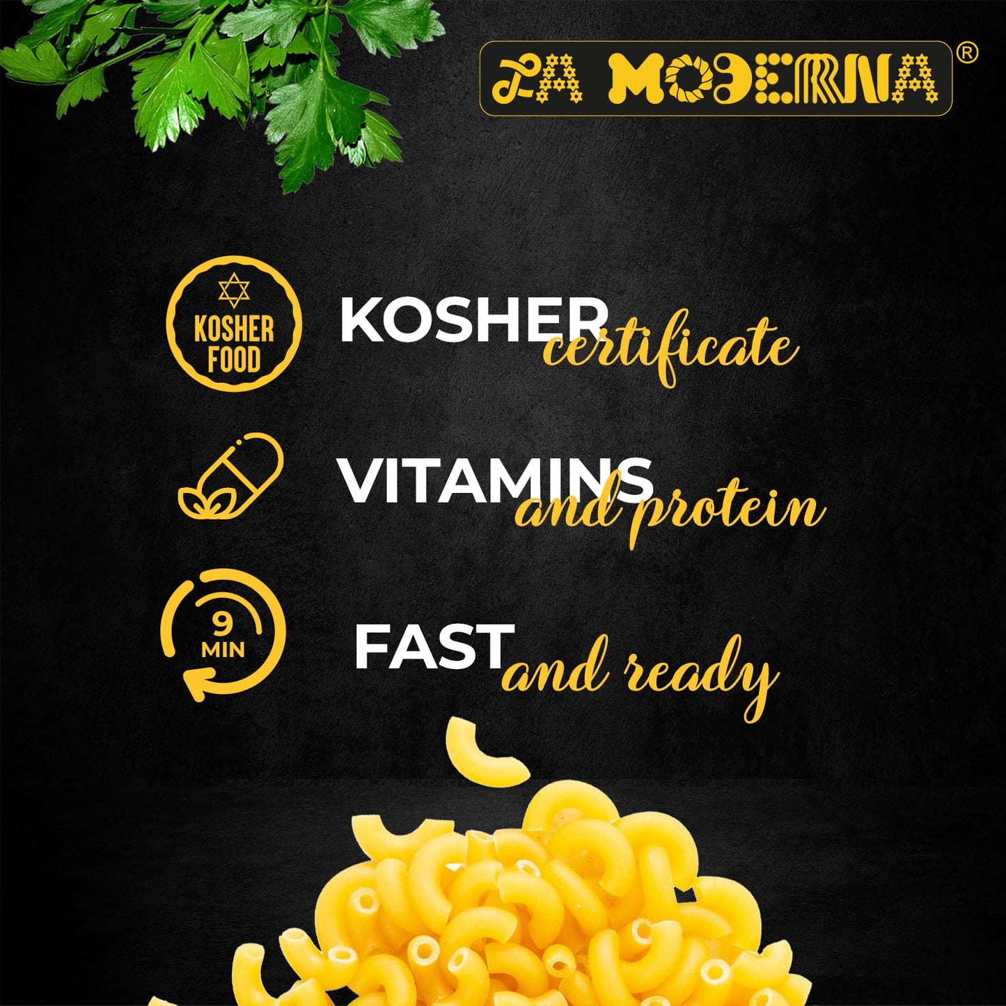 LA MODERNA, Elbow Codos Pasta, 7 oz (Pack of 20) | Enriched Durum Wheat Semolina | Kosher, Non-GMO, Iron and Vitamin-Fortified |