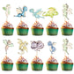 Ephlyn 36Pcs Dragon Party Cupcake Toppers Dragon Birthday Party Decoration Fantasy Dragon Cake Decorations For Flying Dragon Bab