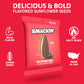SMACKIN - Jumbo Roasted Sunflower Seeds  No Salty Burn  American Made  Easy Pour & Seal - Backyard BBQ  4oz bag (12 Bags)