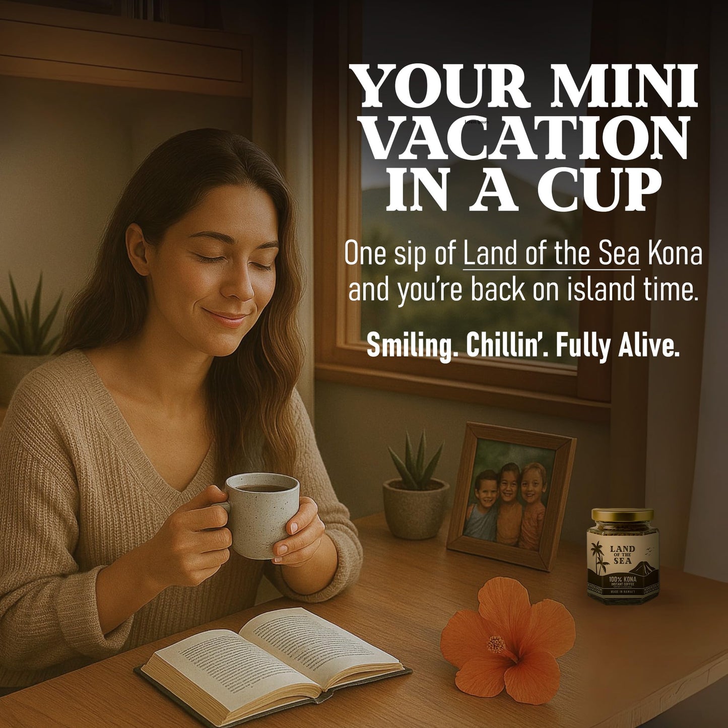 KONA COFFEE 100% - enhanced Freeze Dried Instant Coffee - Low Acid Coffee - Medium Roast Arabica Hawaiian Coffee  1.5oz (1 Pack | 22 Servings)