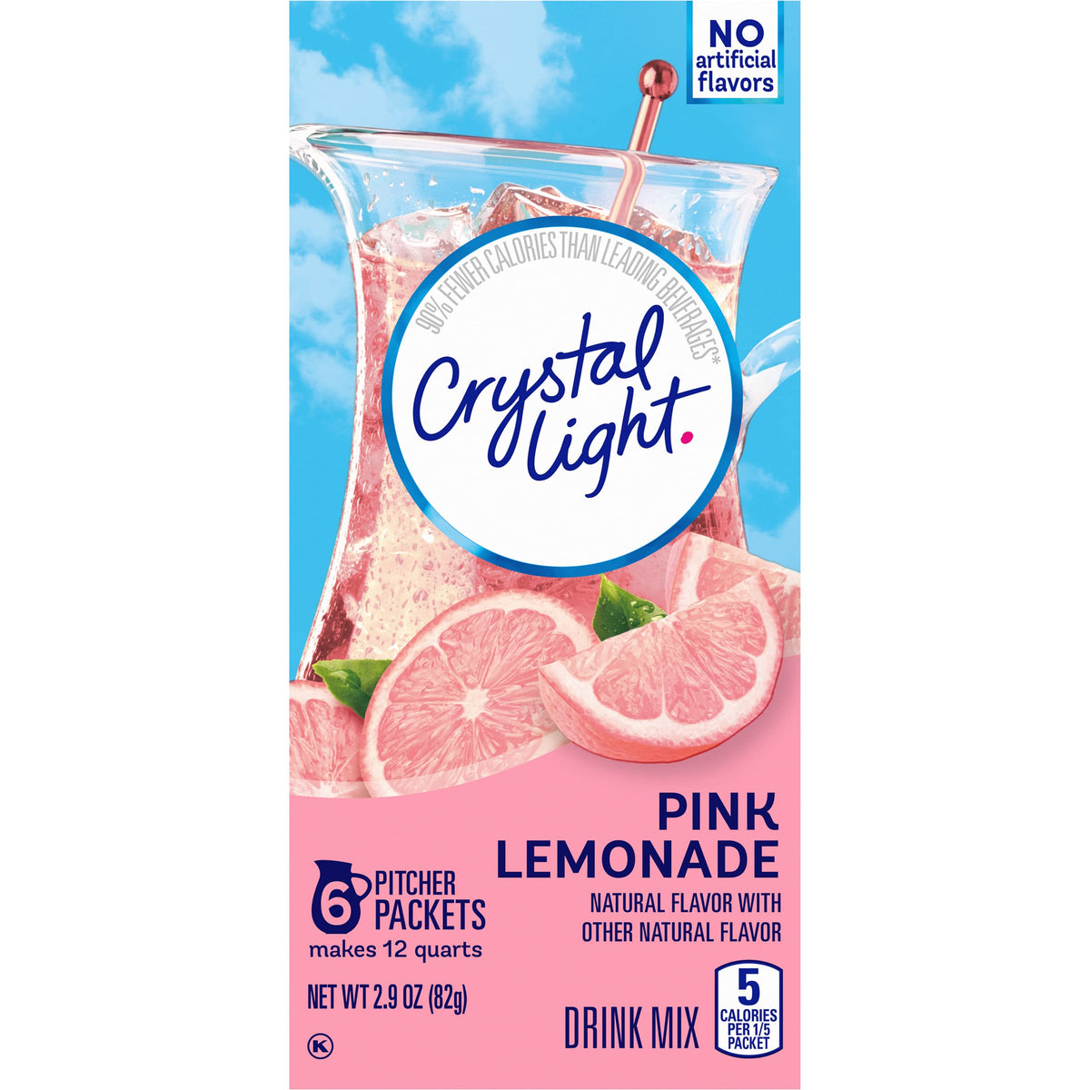Crystal Light Pink Lemonade Drink Mix, 12-Quart 2.9-Ounce Canister (Pack Of 4)