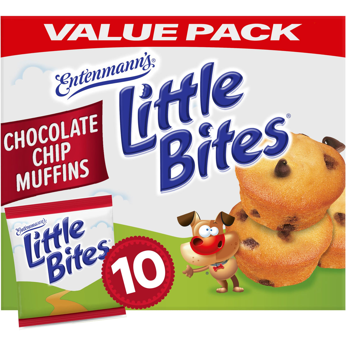 Entenmanns Little Bites Chocolate Chip Mini Muffins | 1 pack (10 pouches)