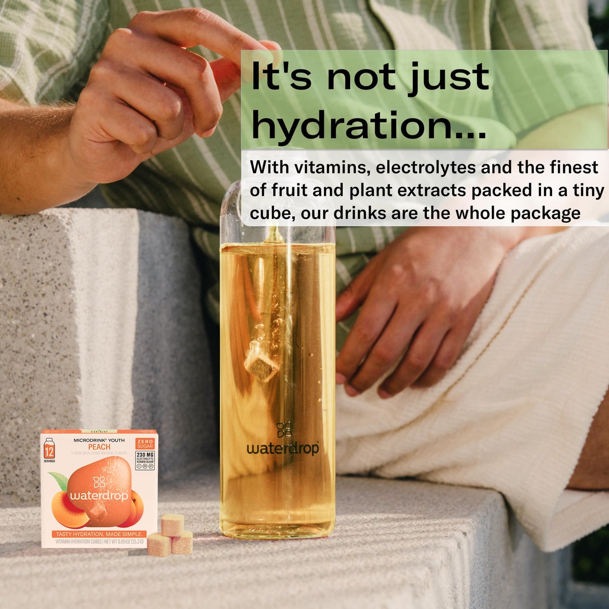 Waterdrop Hydration Cubes, Berry Variety Pack, Vitamin C, E, B1, B6, B8 & B12 & Electrolyte Drops for Still & Sparkling Water, O